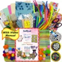 INDIKONB 22 in 1 Art and Craft Kit for Girls and Boys with Crafts Supplies Set All Craft Materials Items for Kids DIY for All Ages 8-10, Age 9-12, Age